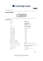 Cambridge Audio Azur-740C - Service manual